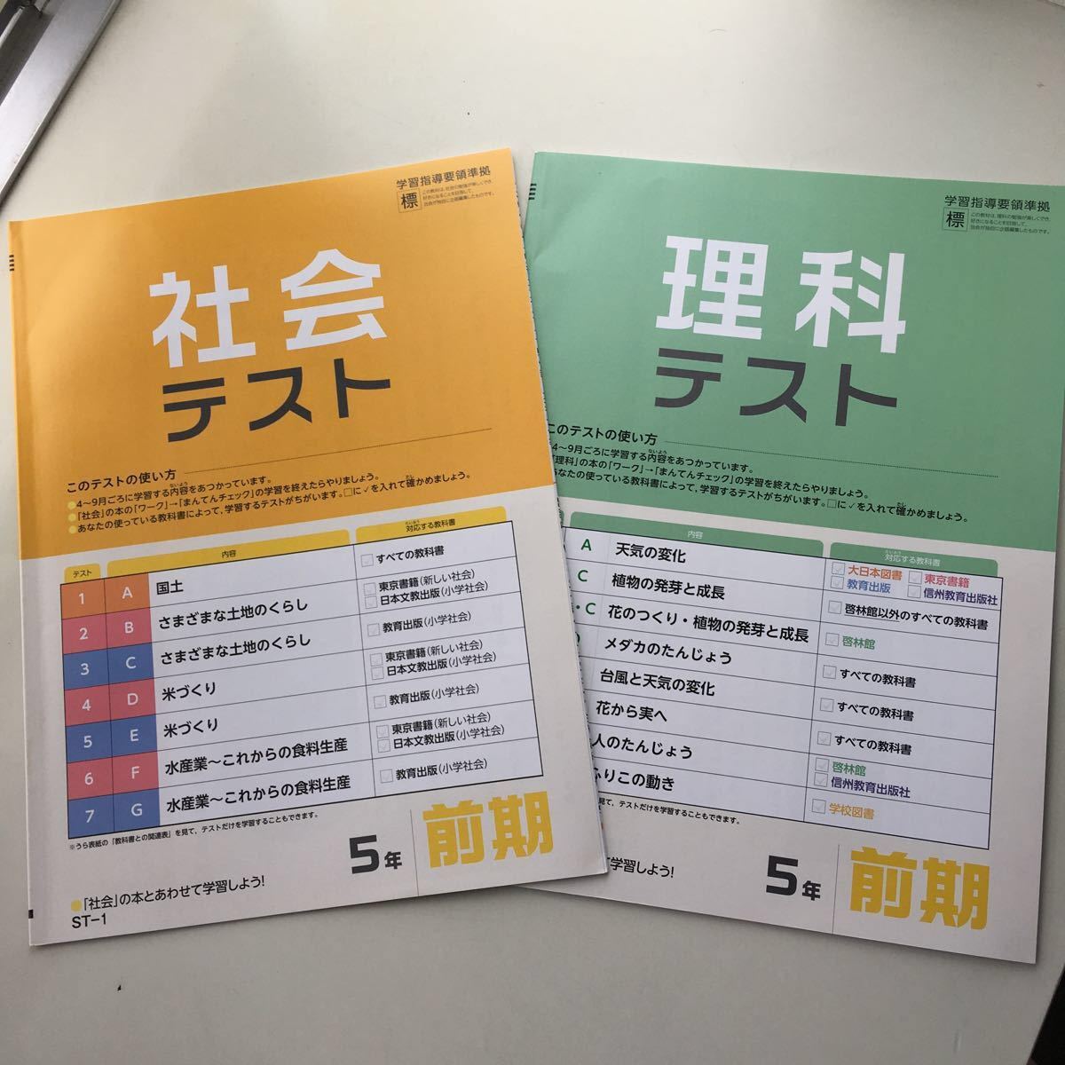 ポピー　小5 理科・社会　前期セット