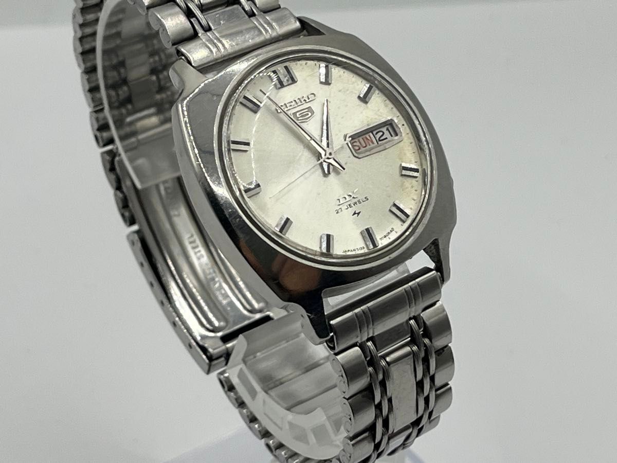 オーバーホール済 SEIKO ファイブデラックス 27石 5dx セイコー 自動 SEIKO 5 DX セイコーファイブ デラックス 27石 自動巻腕時計