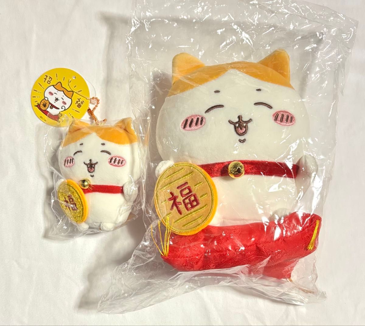 【新品未使用】ハチワレ 招福マスコット セット ちいかわ 招福 ハチワレ ぬいぐるみ S 招福 ハチワレ マスコット