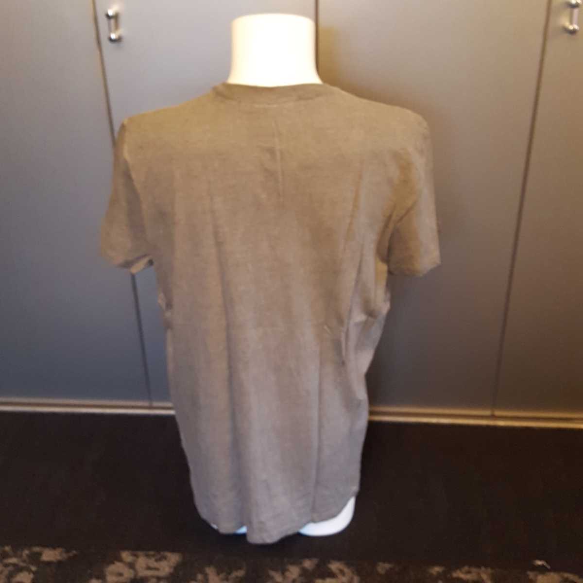 *[ прекрасный товар ]H&M короткий рукав футболка серый повреждение обработка принт футболка 