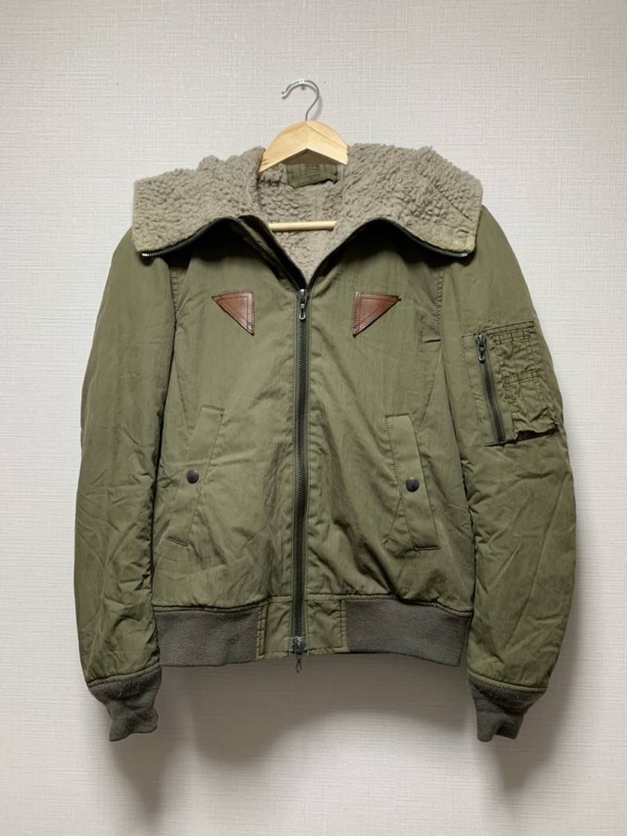 [ATTACHMENT] 12AW C/NウェザーN-2B 裏ボア フライトジャケット 2 カーキ アタッチメント_画像1