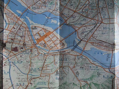 大人気新品 mA00【地図】韓国 ソウル 一部 [ハングル (輸入市街地図 1981年 世界地図