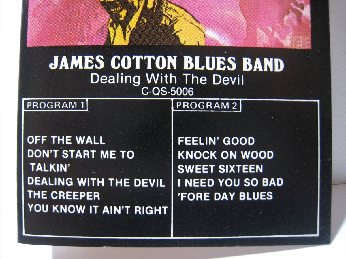 【 кассета  лента  】 JAMES COTTON BLUES BAND / DEALING WITH THE DEVIL US издание  ... *   хлопок  