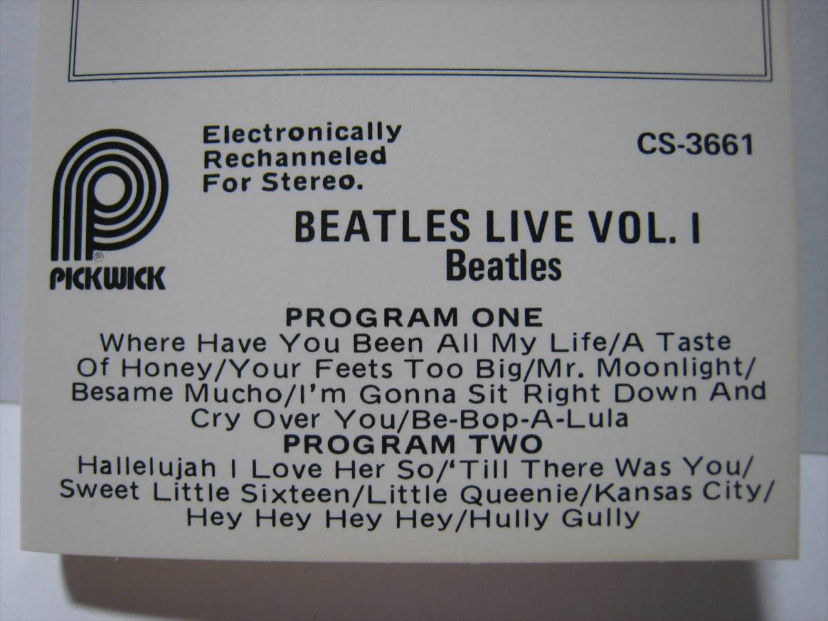 【カセットテープ】 THE BEATLES / BEATLES LIVE VOL.I US版 ザ・ビートルズ_画像5