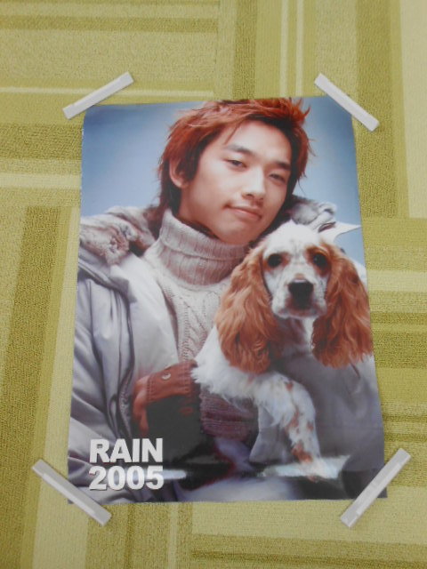 ♪格安　激安　希少　レア商品　チョン・ジフン　RAIN　ピ Rain K-POP 韓流スター　ポスター　サイズ(41.5cm×59cm)　_画像1