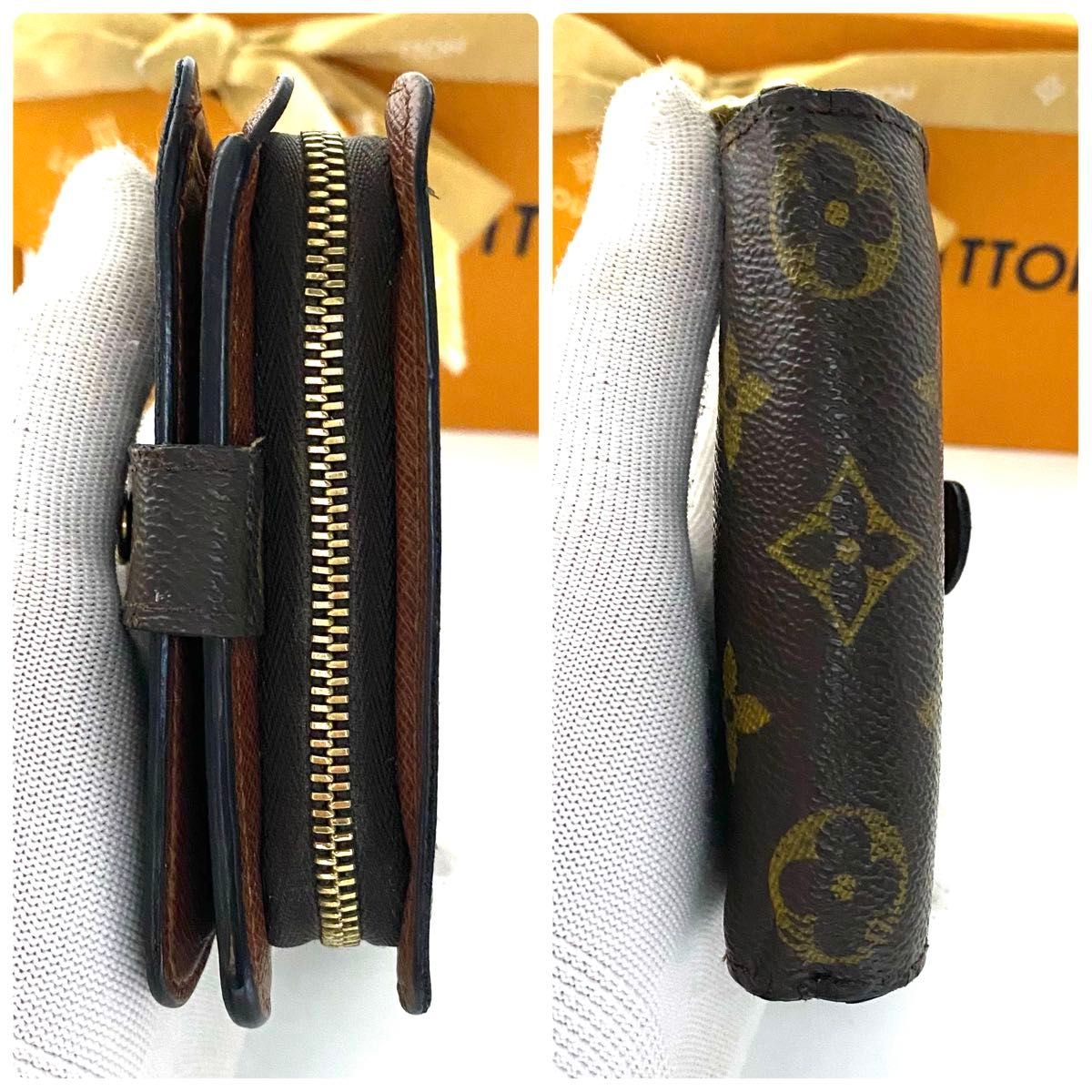 ルイ ヴィトン◎コンパクトジップ 二つ折り財布 モノグラム ラウンドファスナー ルイ ヴィトン モノグラム コンパクトジップ 二つ折り財布
