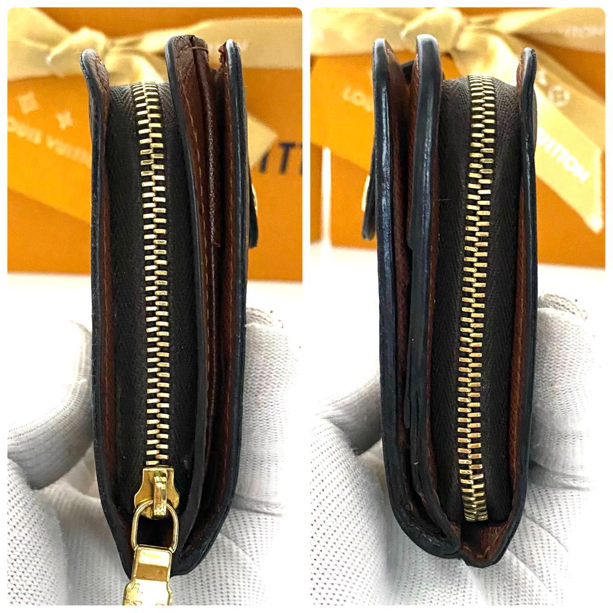 ルイ ヴィトン◎モノグラム コンパクトジップ 二つ折り 財布 ラウンドファスナー ルイ ヴィトン モノグラム コンパクトジップ 二つ折り財布