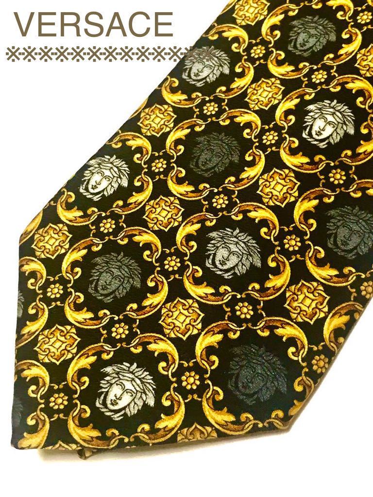  beautiful goods *GIANNI VERSACE/ bell search * Italy made,mete.-sa necktie, silk 100%
