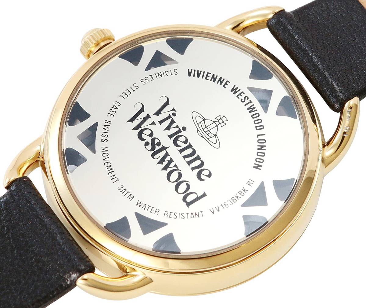 未使用品 [ヴィヴィアンウエストウッド] 腕時計 LEADENHALL ブラック文字盤 ブラック革 クォーツ VV163BKBK レディース ブラック_画像4