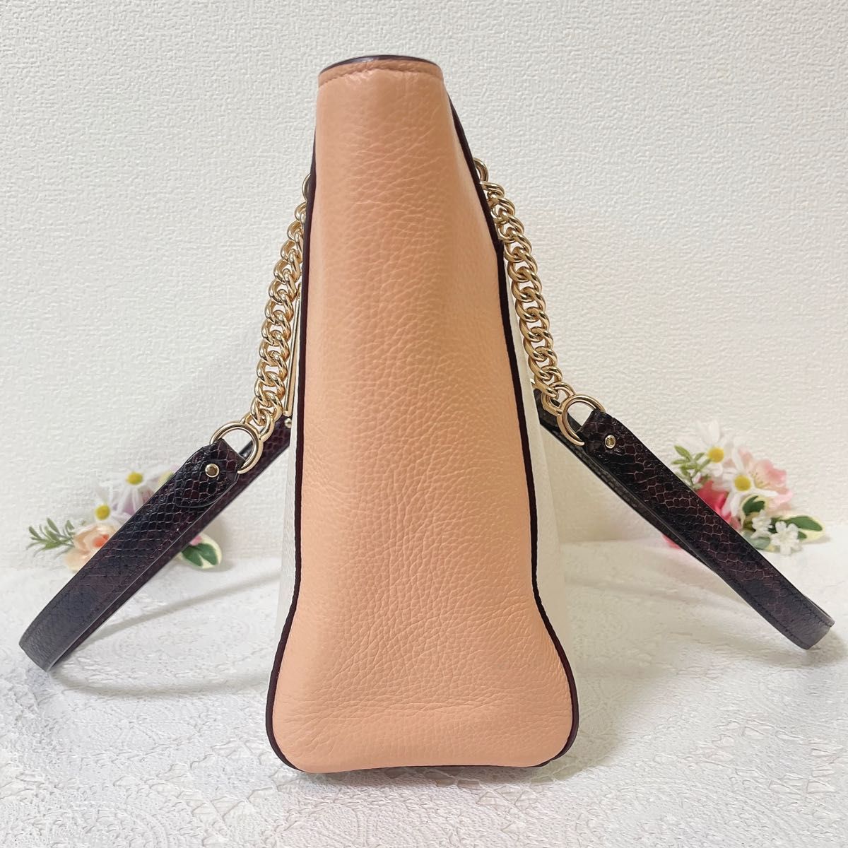 美品✨コーチ 記念完売品 メッセンジャーバッグ レザー ブラウン A4収納可能 COACH コーチ トートバッグ 肩掛け レザー 本革 チェーン