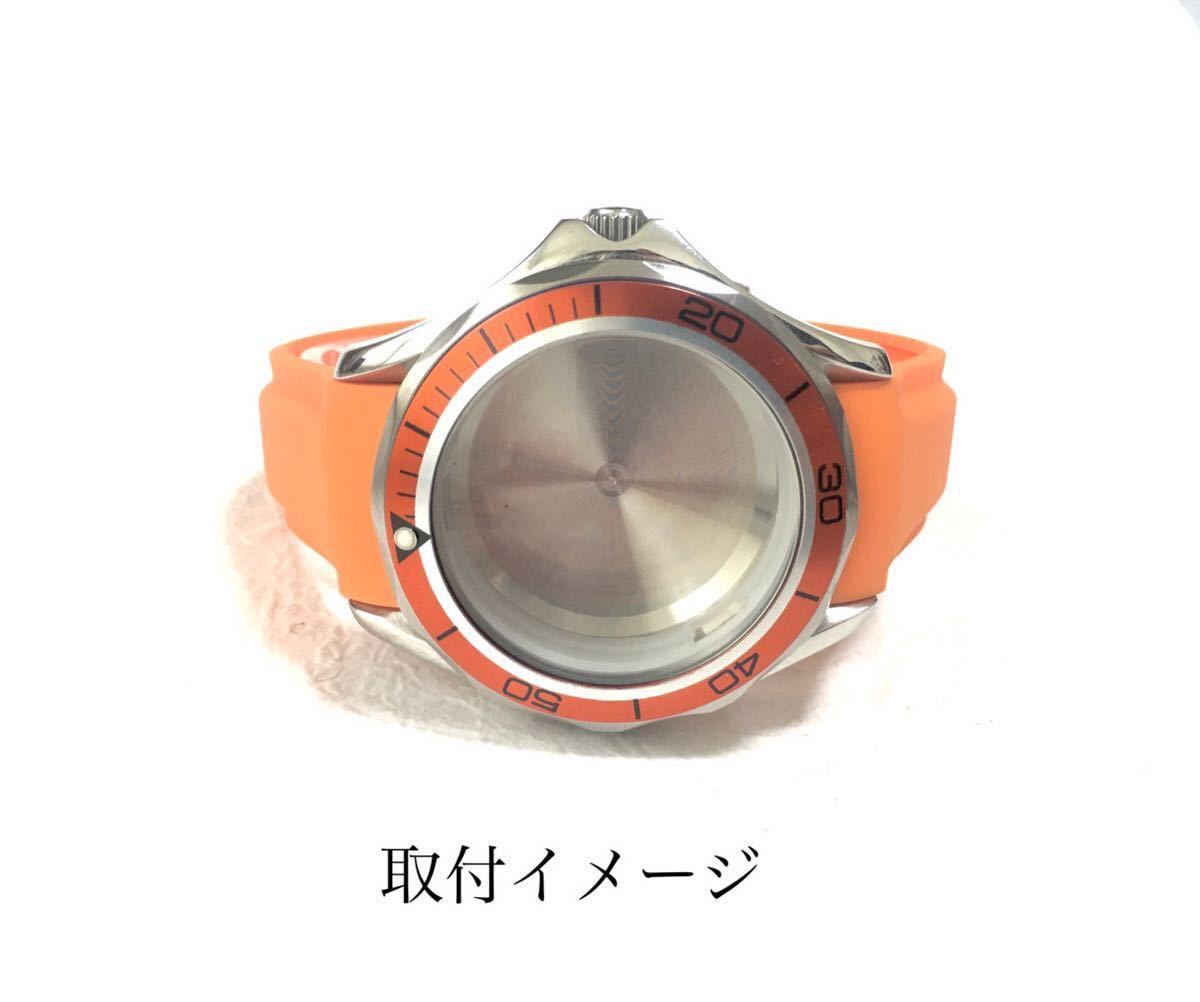 【即発送】 22mm 腕時計 シリコン ラバーベルト オレンジ Dバックル 【対応】オメガ スピードマスター/シーマスター/プラネットオーシャン_画像3