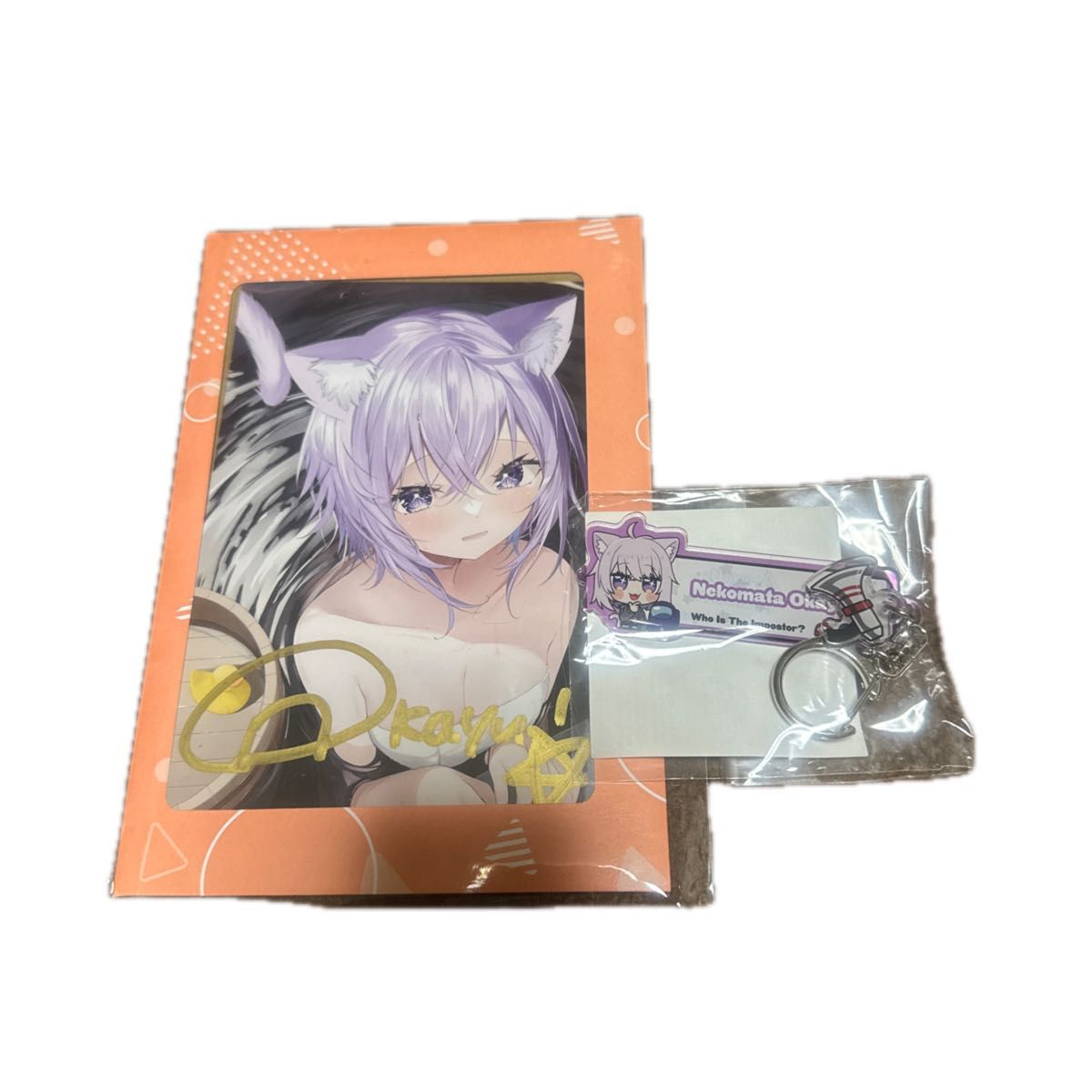 ホロライブ 猫又おかゆ 直筆サイン 新品未開封 ホロライブ猫又おかゆ【直筆】サイン入りポスト