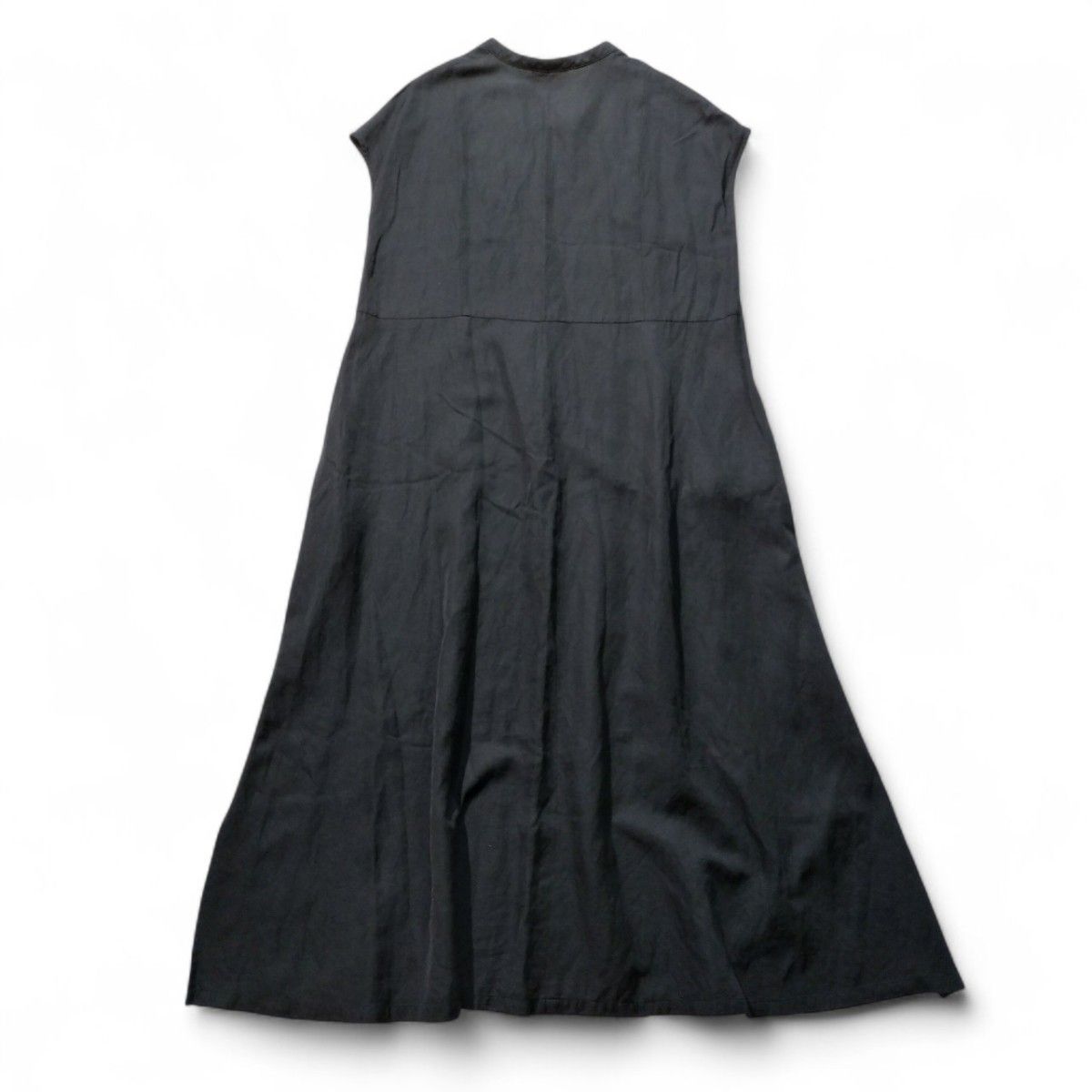 DRESSTERIOR ドレステリア リネン フレアワンピース M ブラック 美品 DRESSTERIOR ドレステリア リネンフレアワンピース 36 黒