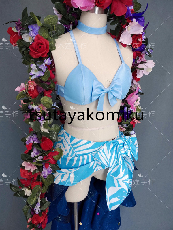 FGO Fate/Grand Order フェイト／グランドオーダー ステンノ 髪飾り付き☆コスプレ衣装+花輪 水着 風 「靴 ウィッグ 別売り」