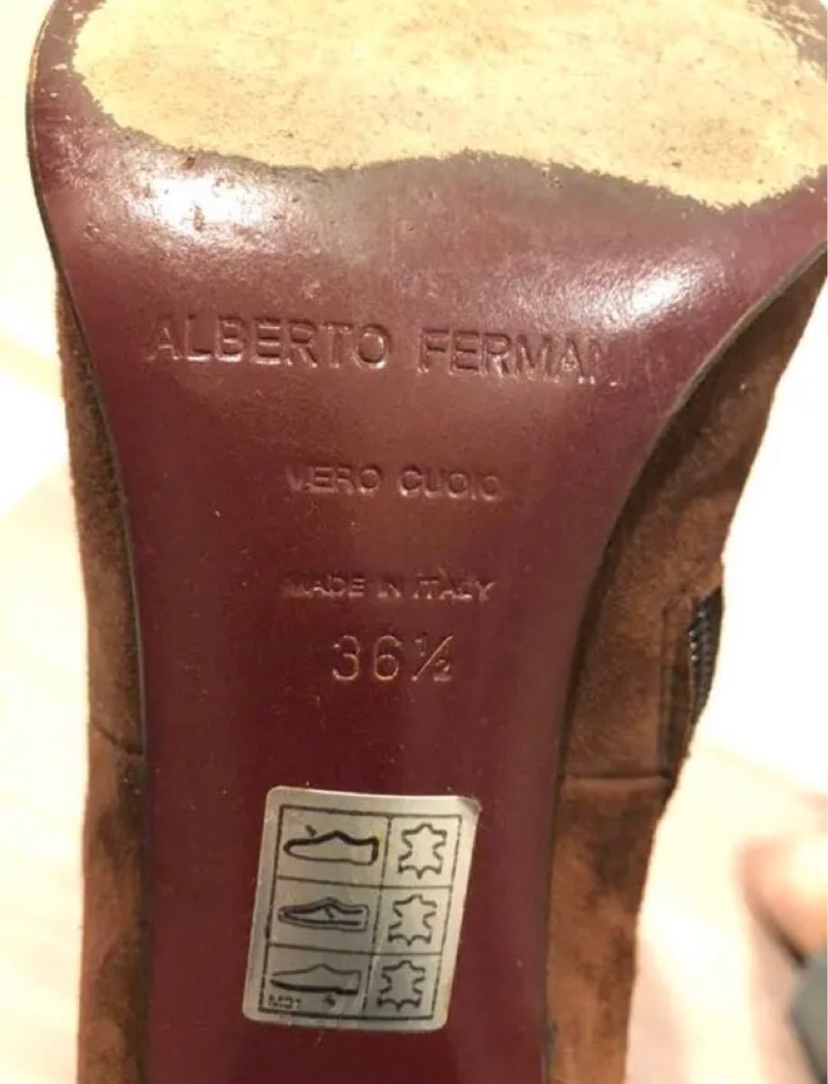 Alberto Fermani 23.5cm ヒール約9cm ロングブーツ 全面本革　イタリア製
