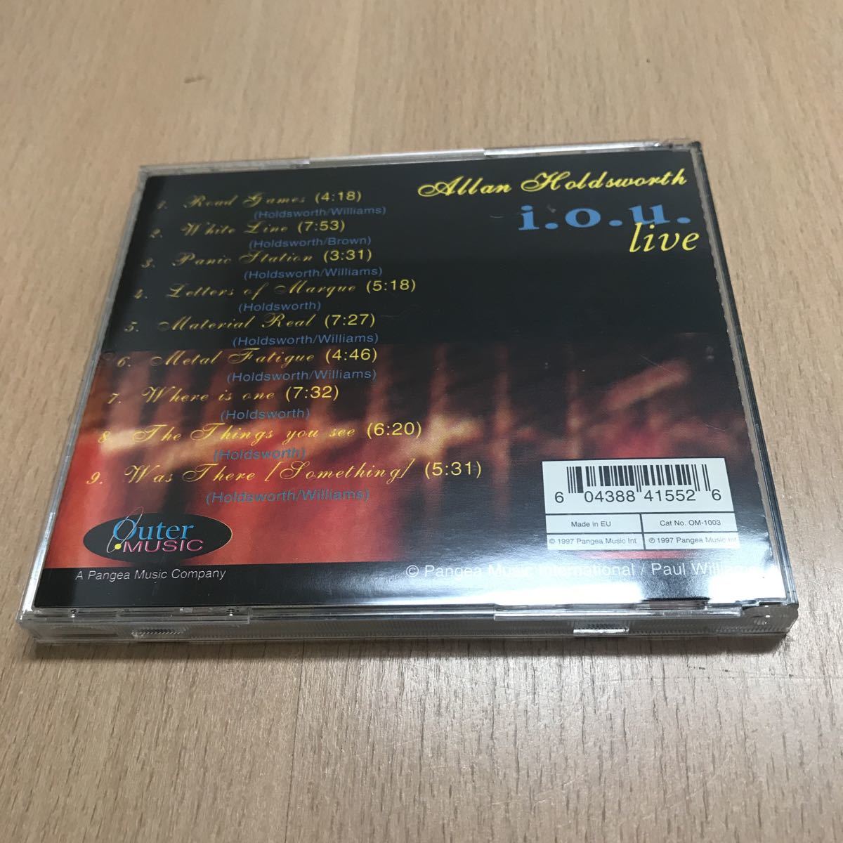 ＣＤ　アラン・ホールズワース　Allan Holdsworth/IOU Live 輸入盤_画像2