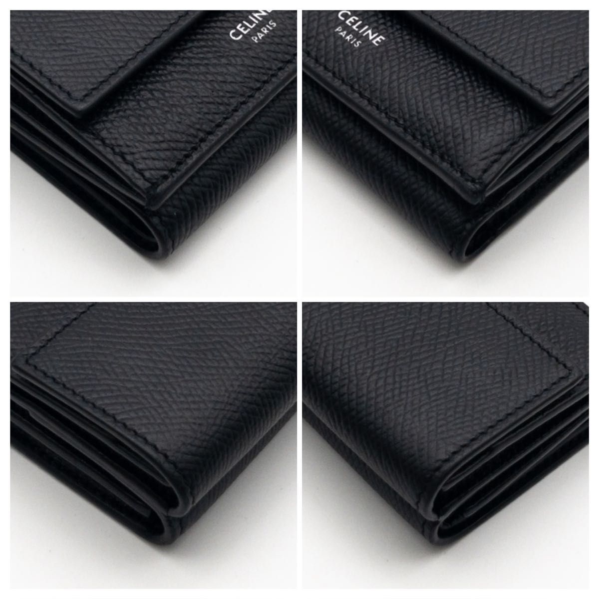値下げ中!超美品!CELINE コンパクトウォレット 超極美品】CELINE フォールデッドコンパクトウォレット 三つ折り