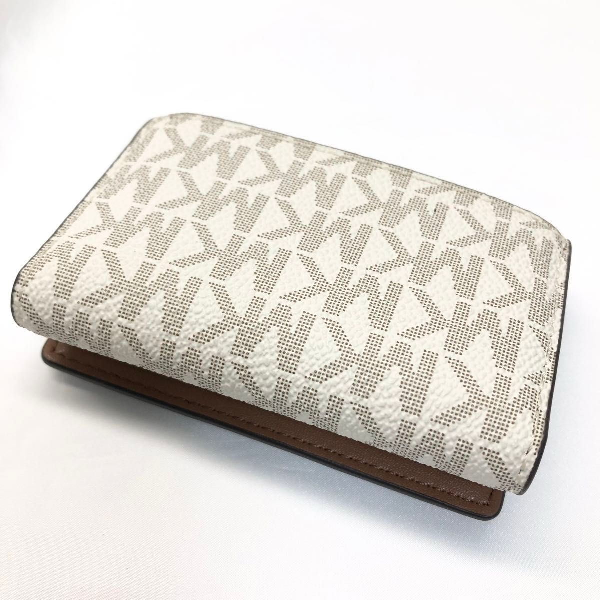 MICHAEL KORS 6連キーケース ブラウン/ホワイト MICHAEL KORS キーケース 6連 PVC レザー ホワイト ブラウン