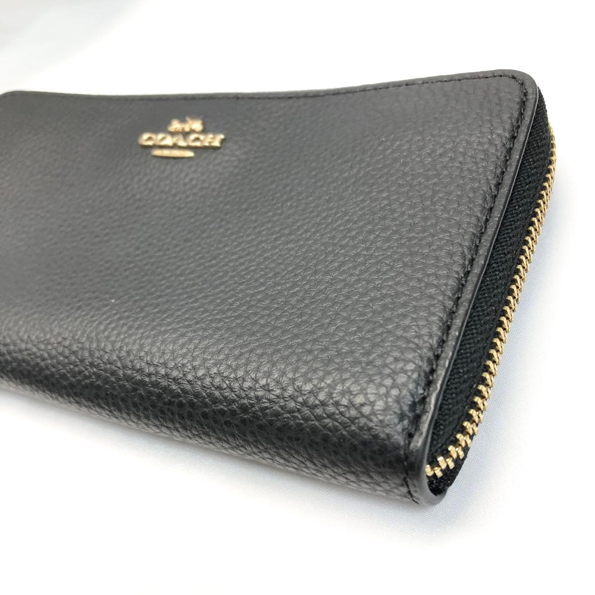 COACH 長財布 ブラック【未使用品】 未使用級】 COACH コーチ 長財布 ラウンドジッパー レザー