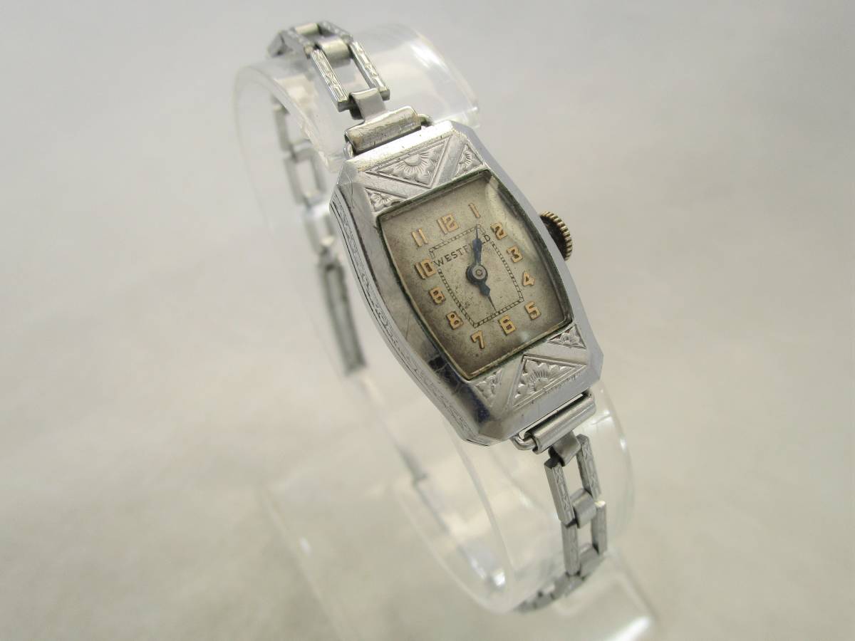1930年代 WESTFIELD BY BULOVA ブローバ アンティーク ヴィンテージ 女性用 腕時計 ブレスレット アールヌーボー アートデコ装飾 USA骨董品_画像3