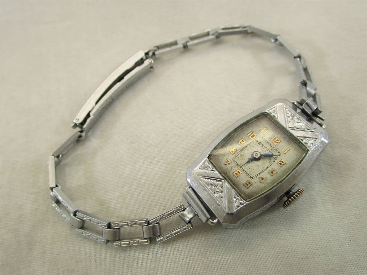 1930年代 WESTFIELD BY BULOVA ブローバ アンティーク ヴィンテージ 女性用 腕時計 ブレスレット アールヌーボー アートデコ装飾 USA骨董品_画像8