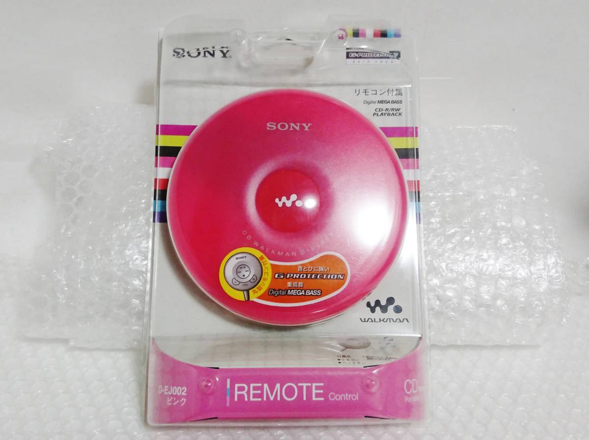 展示品+廃盤品　SONY　D-EJ002-PC　ピンク　ソニー　D-EJ002　CDウォークマン_画像1