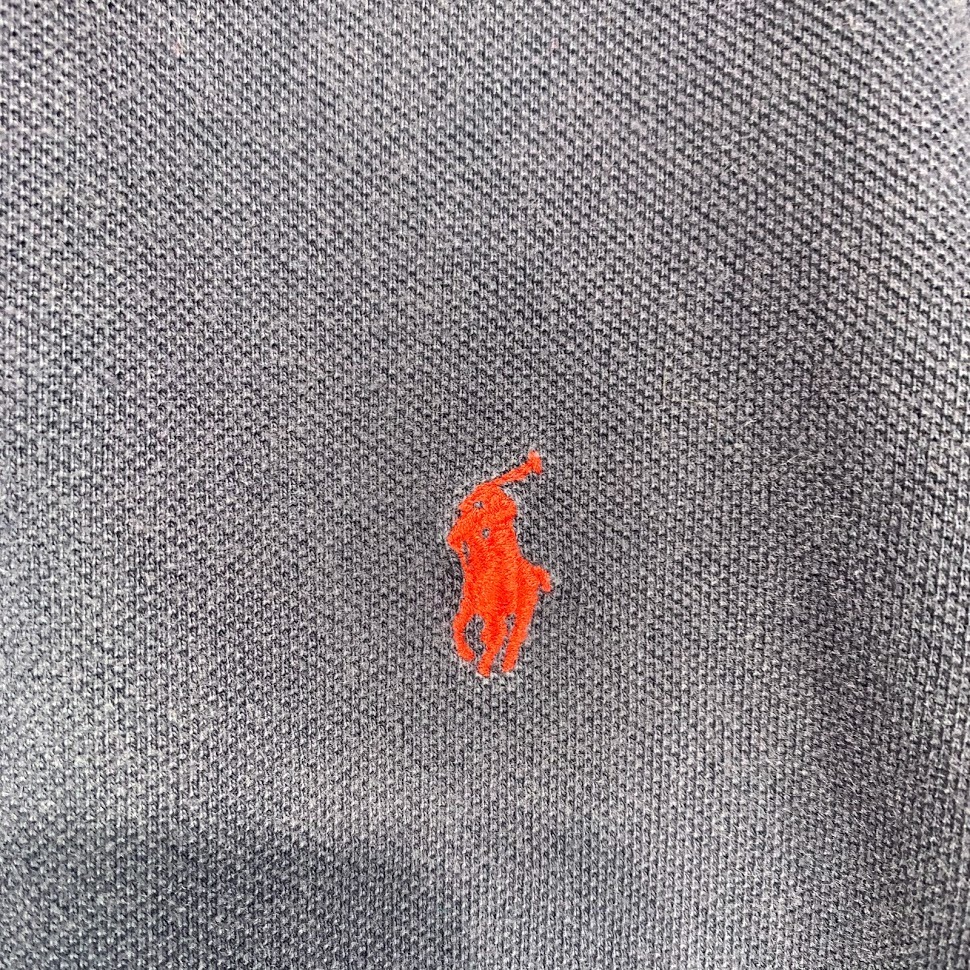 polo Ralph Lauren 半袖 ポロシャツ Lサイズ ネイビー ポロ ラルフローレン ワンポイント ポニー 古着 メンズ 鹿の子_画像4