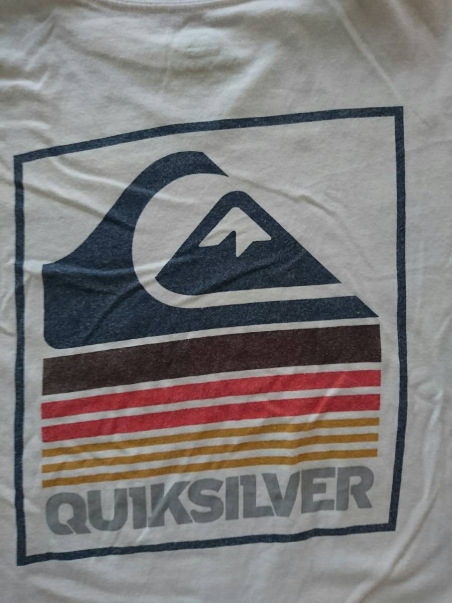  クイックシルバー 　Quick Silver　デカロゴ 　S　半袖Tシャツ 　ホワイト_画像5