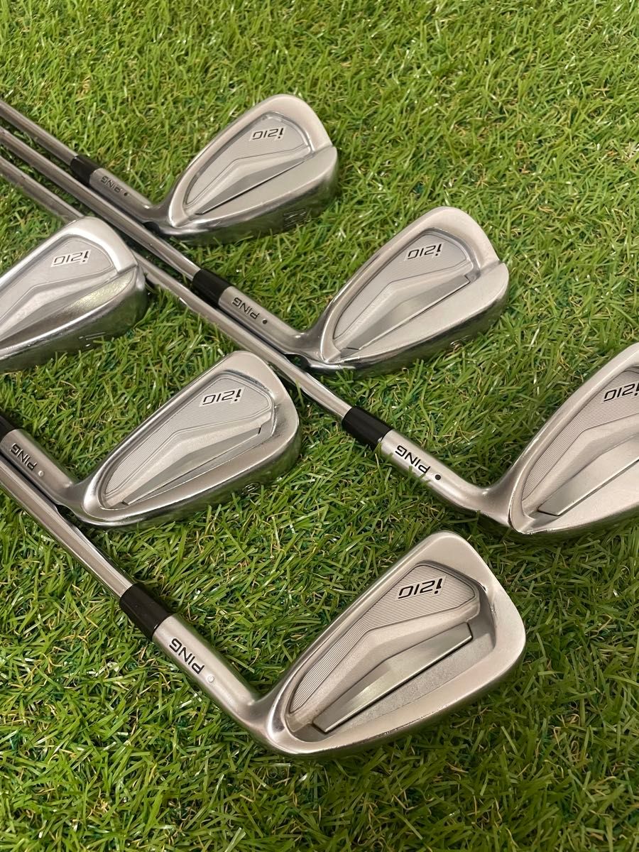 PING i210 【希少R】5-W 6本セット modus105R 黒ドット PING i210 アイアンセット モーダス 105 6本 S ライ角 ブラック
