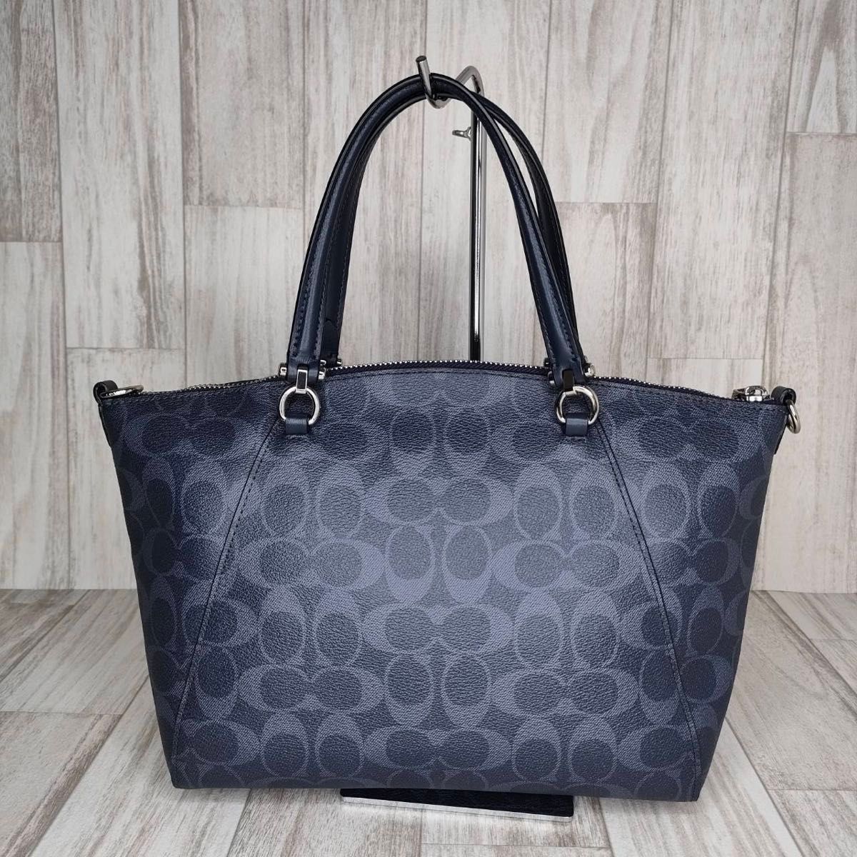 美品 正規品 コーチ ハンドバッグ 2way ショルダー シグネチャー PVC COACH コーチ シグネチャー 2WAY ハンドバッグ ショルダーバッグ