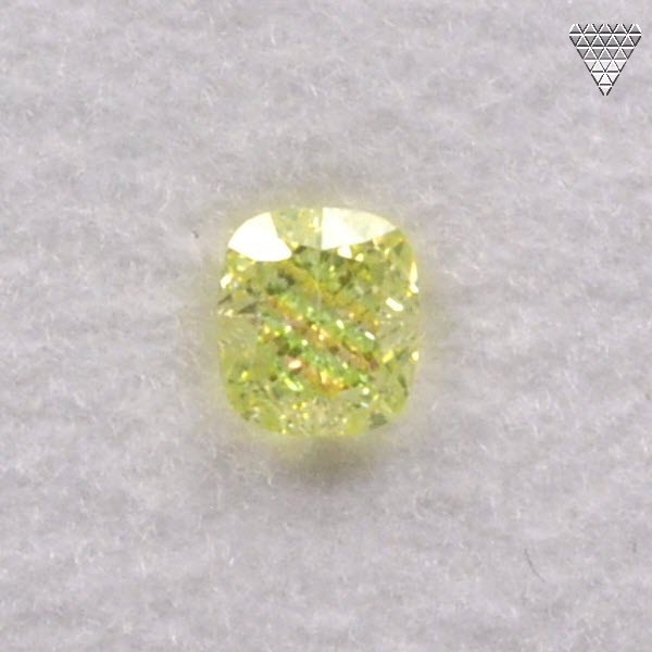 100％品質 ダイヤモンド GIA CUSHION SI1 YELLOW GREEN FANCY ct 0.26