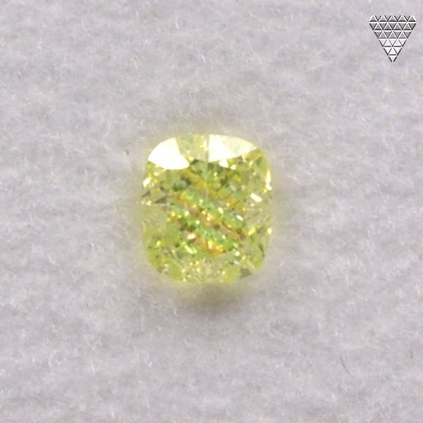 0.26 ct FANCY GREEN YELLOW SI1 CUSHION GIA diamond loose DIAMOND EXCHANGE FEDERATION