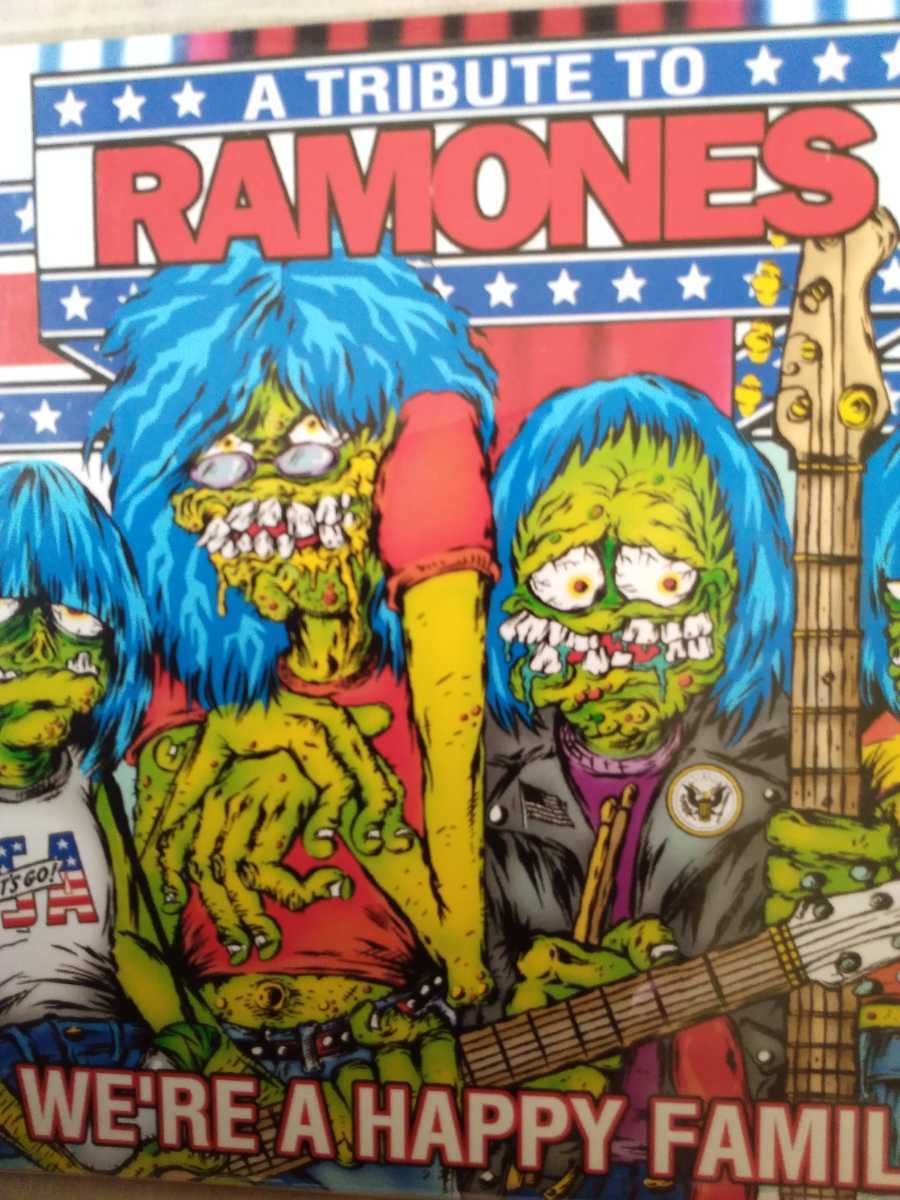 A TRIBUTE TO RAMONES WE'RE A HAPPY FAMILY KISS RED HOT CHILI PEPPERS U2 METALLICA GREEN DAY　MARIYN MANSON　ラモーンズ　_画像1