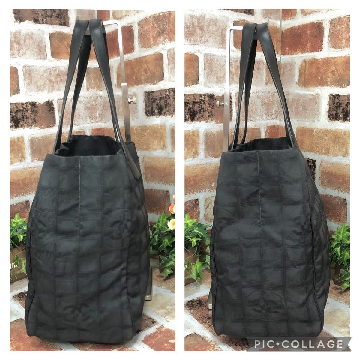 良品✨ シャネル トートバッグ ニュートラベルライン 黒 キャンバス A4収納 良品 CHANEL シャネル ニュートラベルライン トートバッグ
