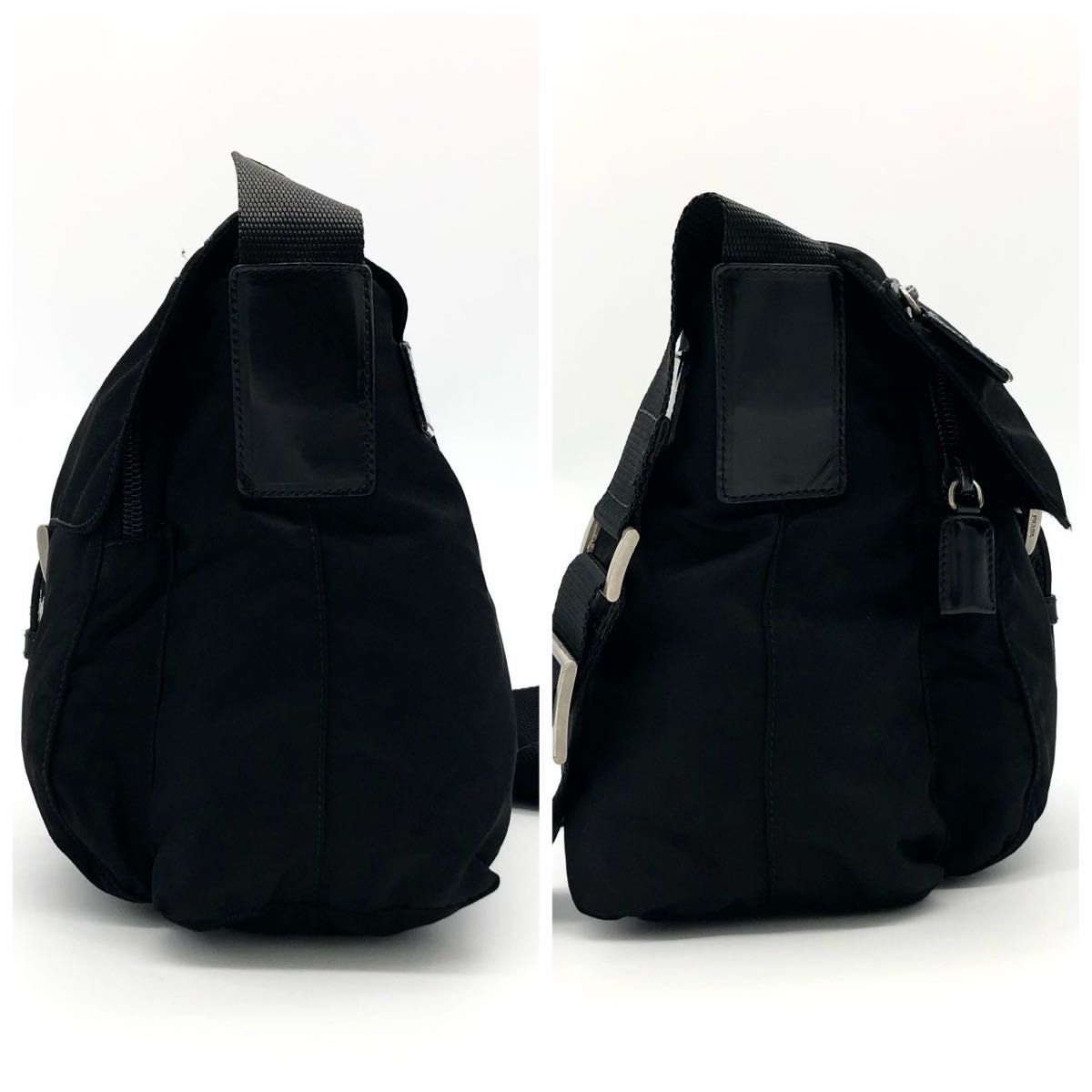 【近年モデル・極上美品】プラダ ショルダーバッグ 三角プレート テスートナイロン 極上美品】PRADA プラダ ショルダーバッグ クロスボディ 三角