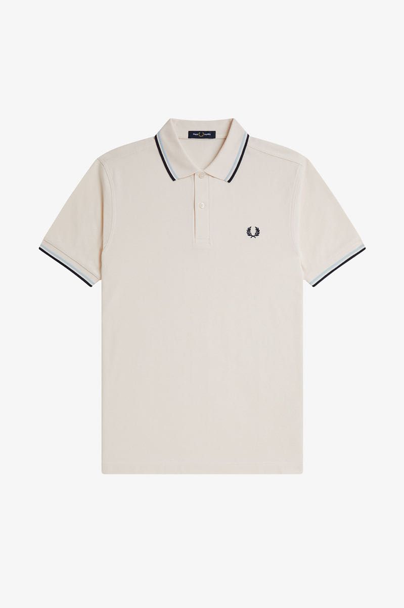 フレッドペリー FRED PERRY☆半袖ポロシャツ ロゴ刺繍【38】ホワイト FRED PERRYフレッドペリー ポロシャツ 半袖 ホワイト 刺繍 The