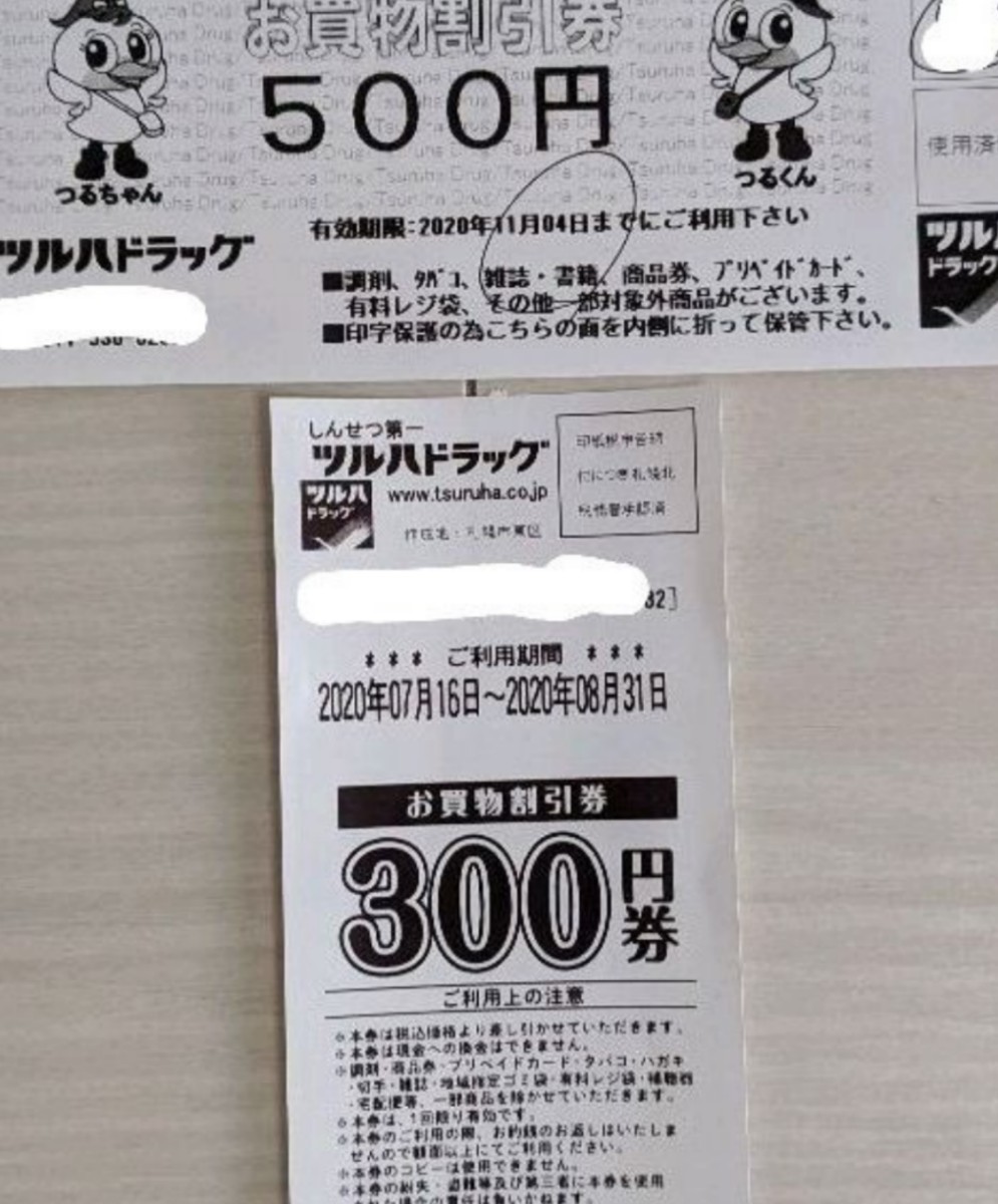 気質アップ ツルハお買い物券 1万円分 (500円券 20枚) - チケット ...