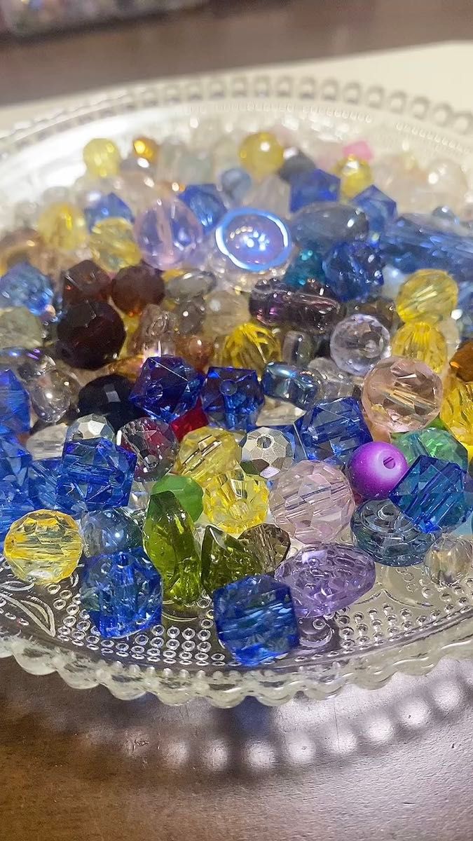 ミックスビーズセット ガラス アクリル 多面