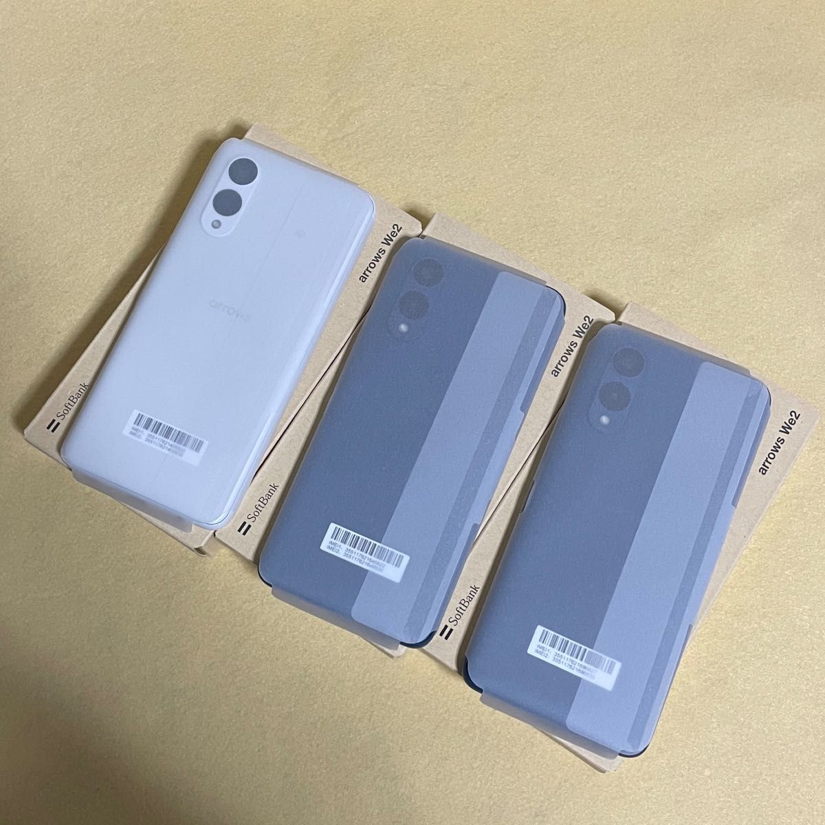 arrows we ターコイズ×2台 新品/未使用】arrows We2 3台セット 一括購入/SoftBank版SIM