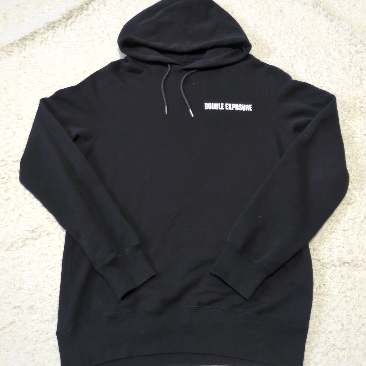 【関税込み】sacai ブラウン&ブルー プレイド フーディ 8-7 sacai サカイFILM CREWプルオーバー パーカー黒サイズL相当