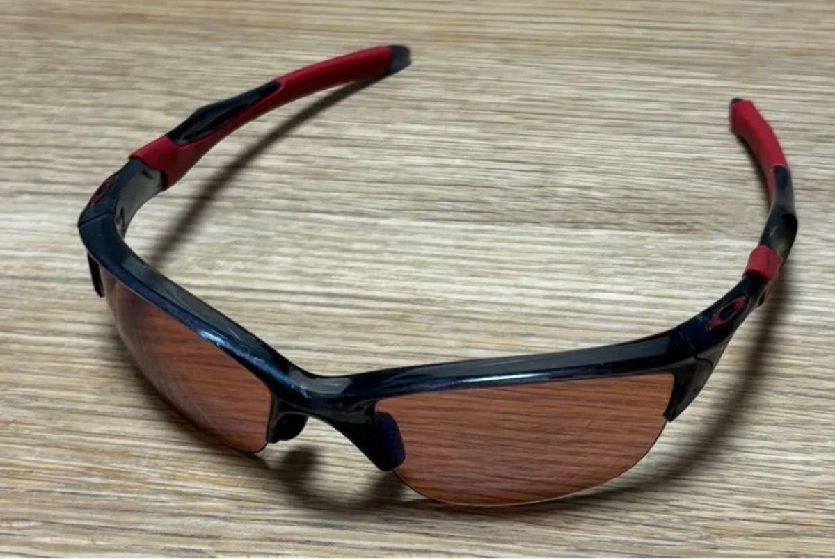 Oakley サングラス レッドレンズ ケース付き 美品 オークリー スポーツサングラス レッド系ミラーレンズ
