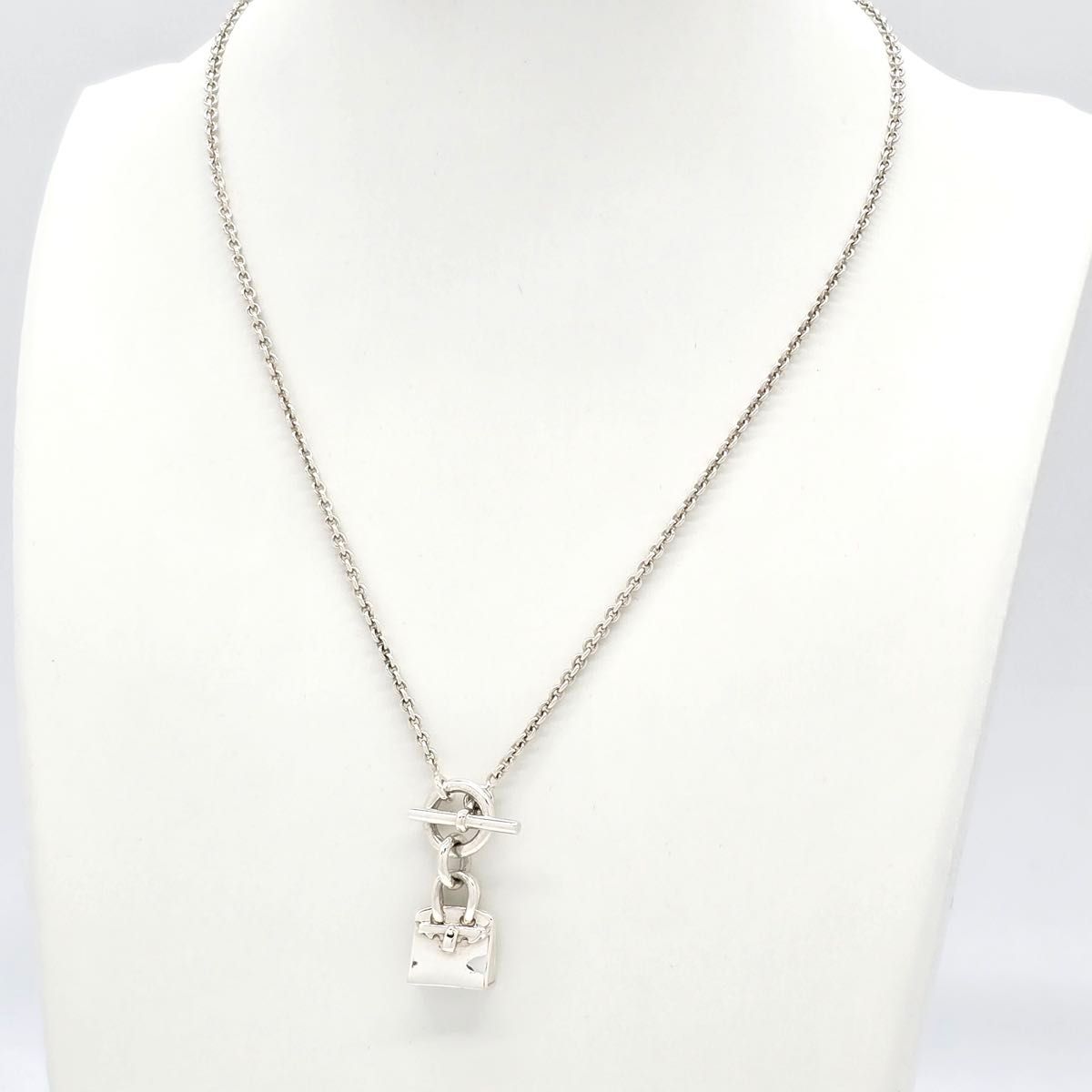 ♡HERMES♡バーキン ネックレス♡シルバー HERMES エルメス バーキン アミュレット ネックレス