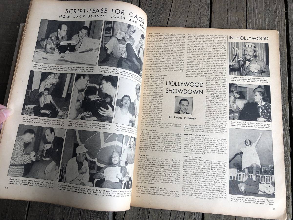 即決 30s Charlie McCarthy RADIO Guide Magazine 1939年 チャーリーマッカーシー ラジオガイド ビンテージ 雑誌 腹話術ドール_画像7