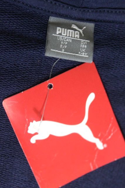 PUMA プーマ ジュニア パーカージャケット フルジップ ネイビー サイズ128★送料520円_画像4