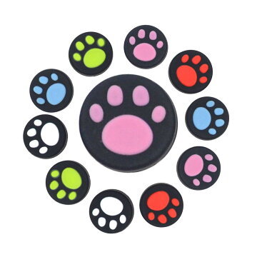 送料無料　猫の爪　スティックキャップ 2個セット PS4 XBOXONE 肉球レッド_画像5