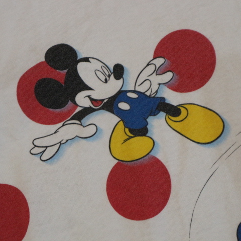 ヤフオク 90s Usa製 Disney ミッキーマウス Tシャツ L ホ
