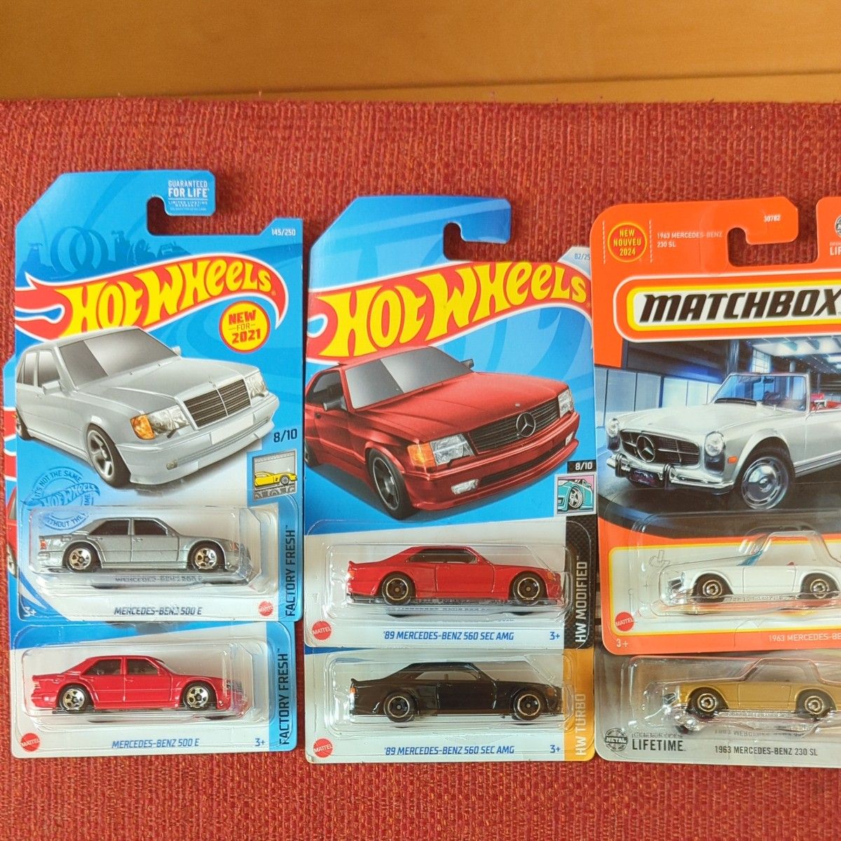 Hot Wheels他マッチボックスなど ミニカーセット ミニカー6台セット ホットウィール マッチボックス メルセデス