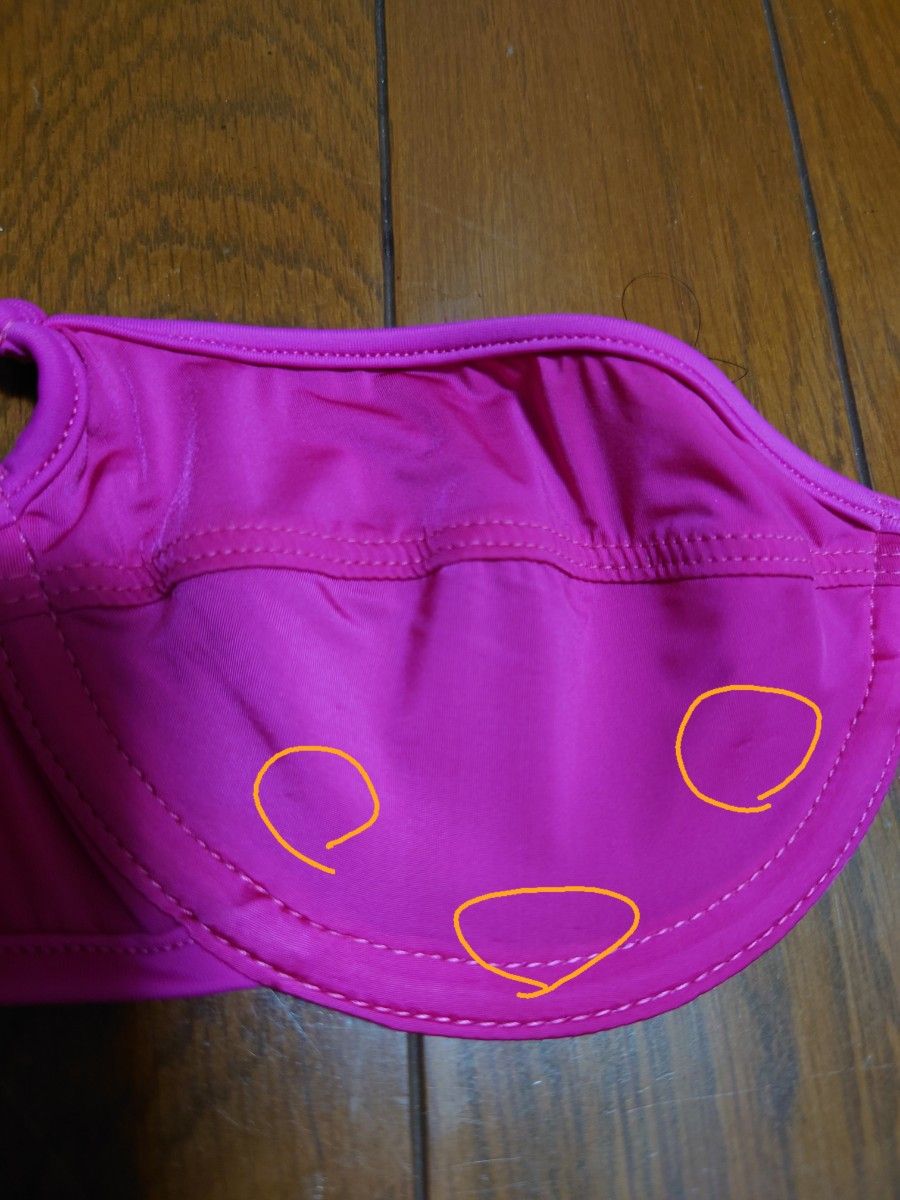 傷あり）wicked weasel ベリーピンクシースルービキニ404水着