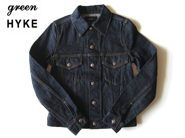美品 希少 green グリーン (現HYKE/ハイク) TYPE3 赤耳 LEVI'S 3rd型 デニムジャケット サード Gジャン 1 インディゴ リジッド 入手困難 宅配通配送 ハイク(green)デニムジャケット Gジャン Gジャン/デニムジャケット