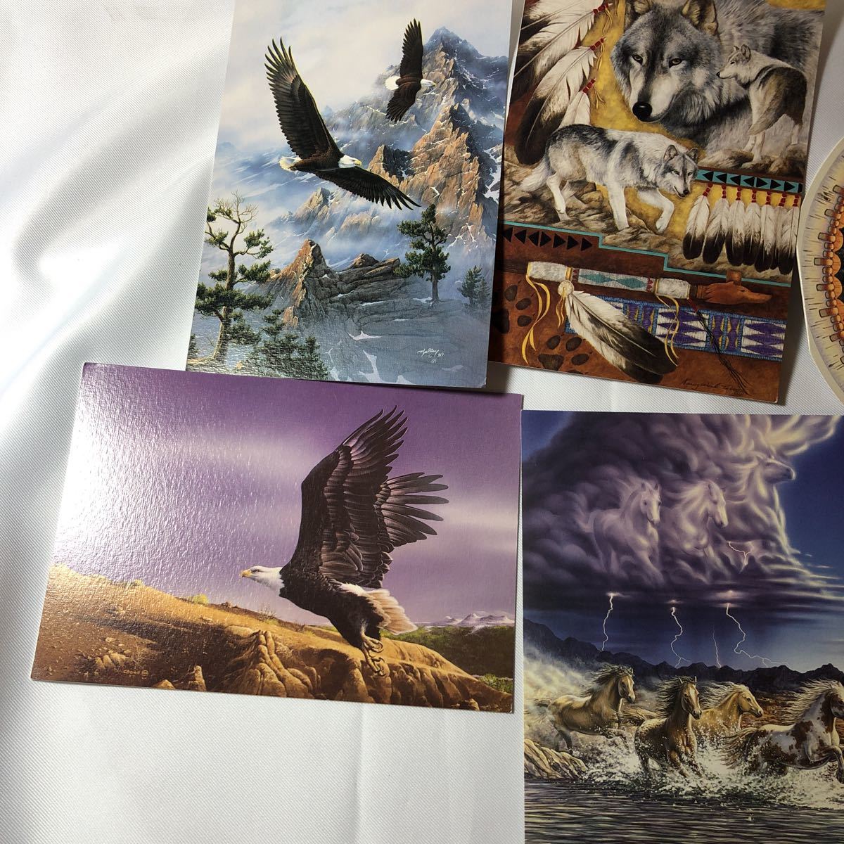 絵葉書 北米インディアン 5枚 ネイティヴアメリカン アート ポストカード トーテム Art 北米購入 スピリチュアル 稀少品_画像2